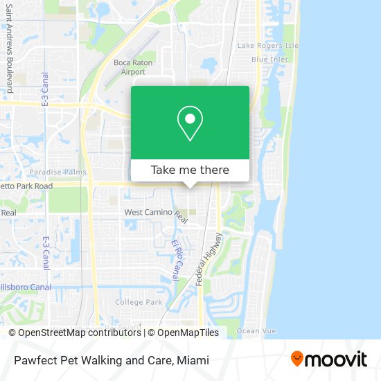 Mapa de Pawfect Pet Walking and Care