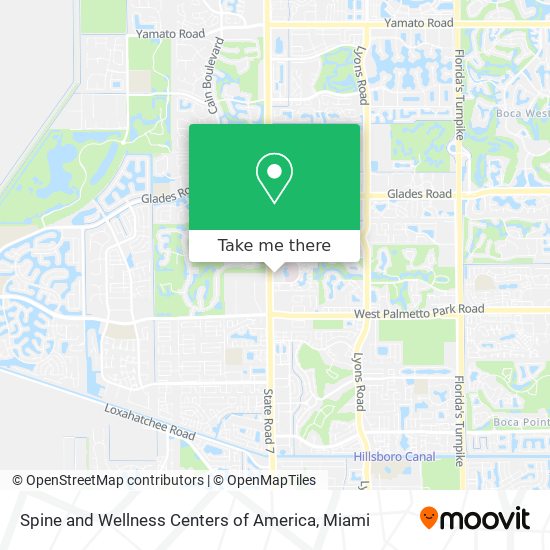 Mapa de Spine and Wellness Centers of America