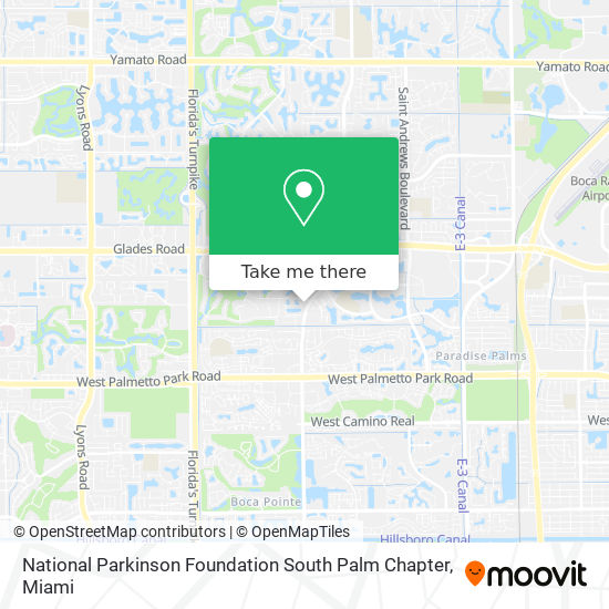 Mapa de National Parkinson Foundation South Palm Chapter