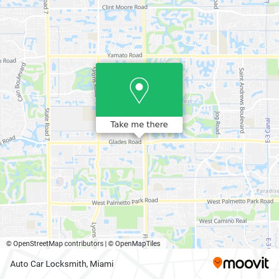 Auto Car Locksmith map