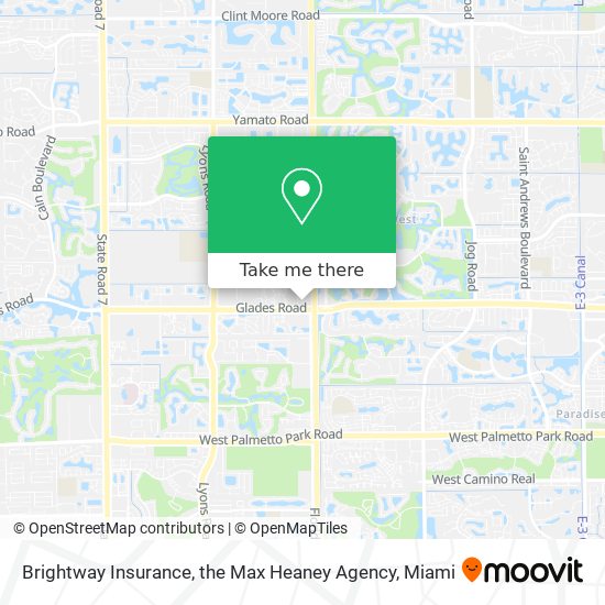 Brightway Insurance, the Max Heaney Agency map