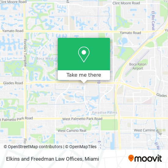 Elkins and Freedman Law Offices map