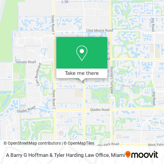 Mapa de A Barry G Hoffman & Tyler Harding Law Office