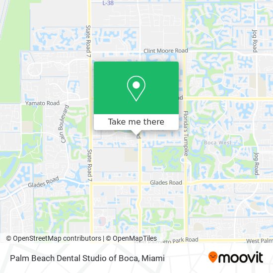 Palm Beach Dental Studio of Boca map