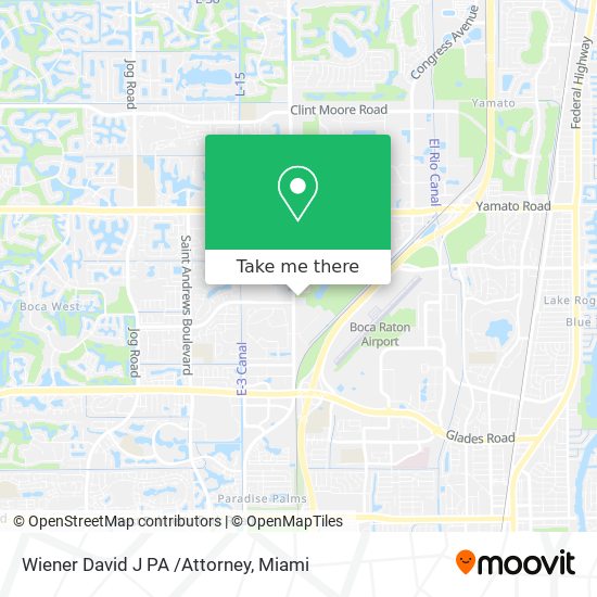 Wiener David J PA /Attorney map