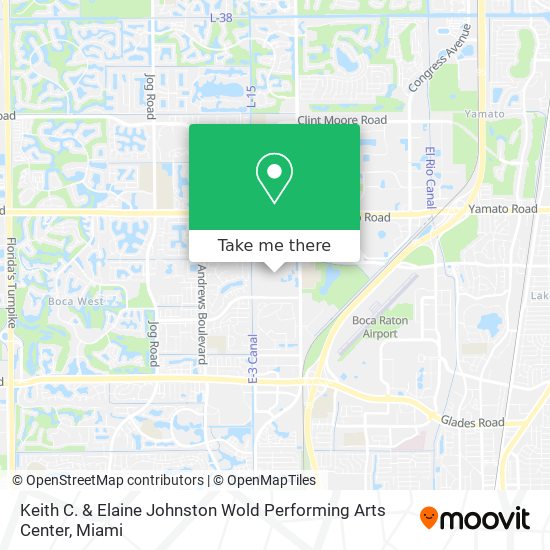 Mapa de Keith C. & Elaine Johnston Wold Performing Arts Center