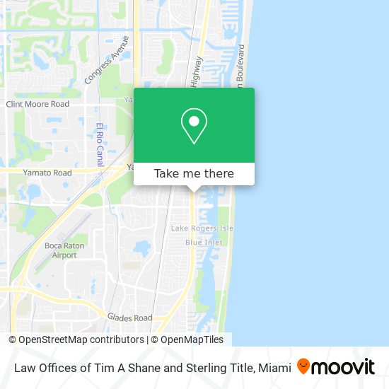 Law Offices of Tim A Shane and Sterling Title map
