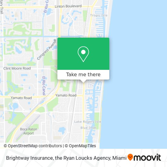 Brightway Insurance, the Ryan Loucks Agency map