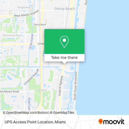 UPS Access Point Location map