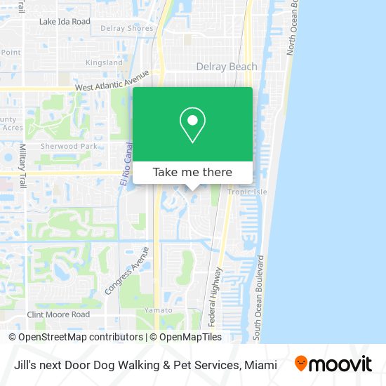 Jill's next Door Dog Walking & Pet Services map