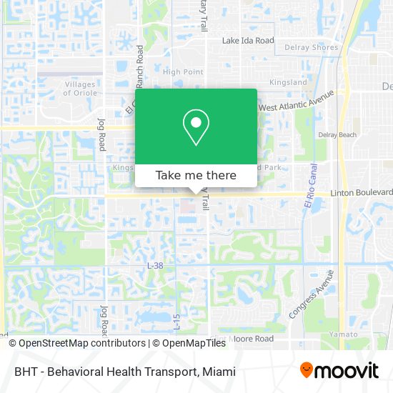 Mapa de BHT - Behavioral Health Transport