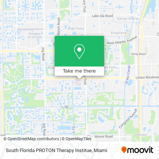 Mapa de South Florida PROTON Therapy Institue