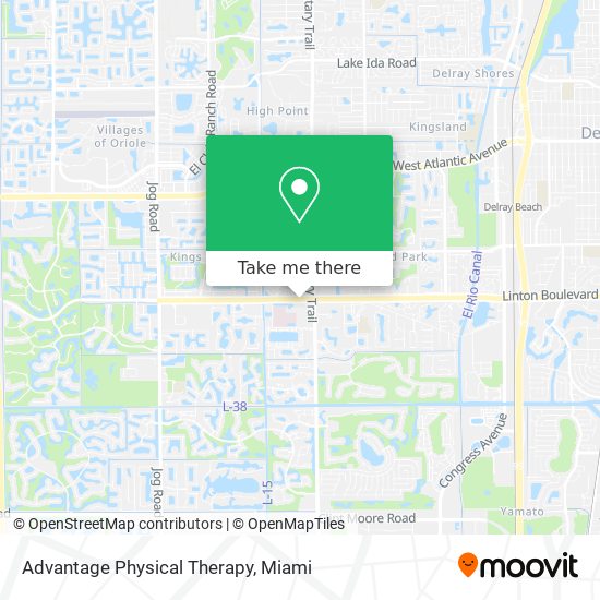 Mapa de Advantage Physical Therapy