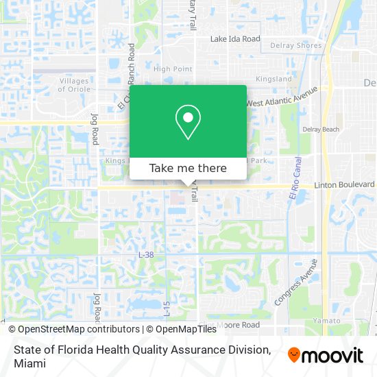 Mapa de State of Florida Health Quality Assurance Division