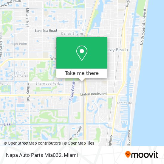 Mapa de Napa Auto Parts Mia032