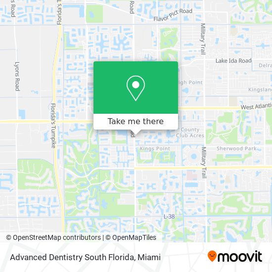 Mapa de Advanced Dentistry South Florida