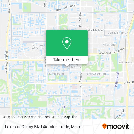 Mapa de Lakes of Delray Blvd @ Lakes of de