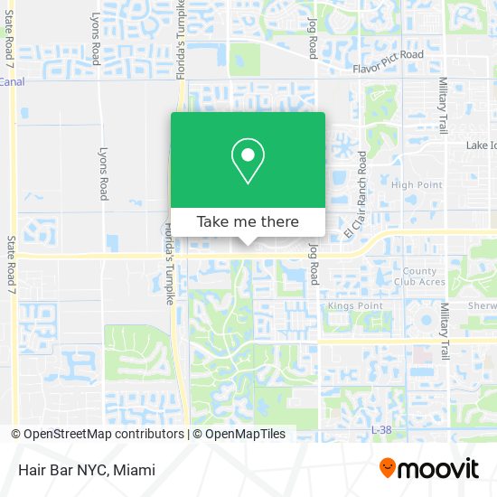 Hair Bar NYC map