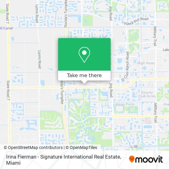 Mapa de Irina Fierman - Signature International Real Estate