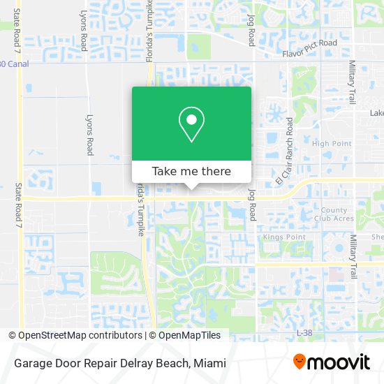 Mapa de Garage Door Repair Delray Beach