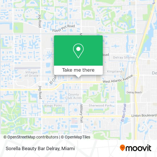Mapa de Sorella Beauty Bar Delray