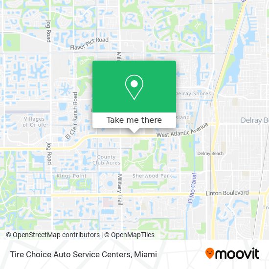 Mapa de Tire Choice Auto Service Centers