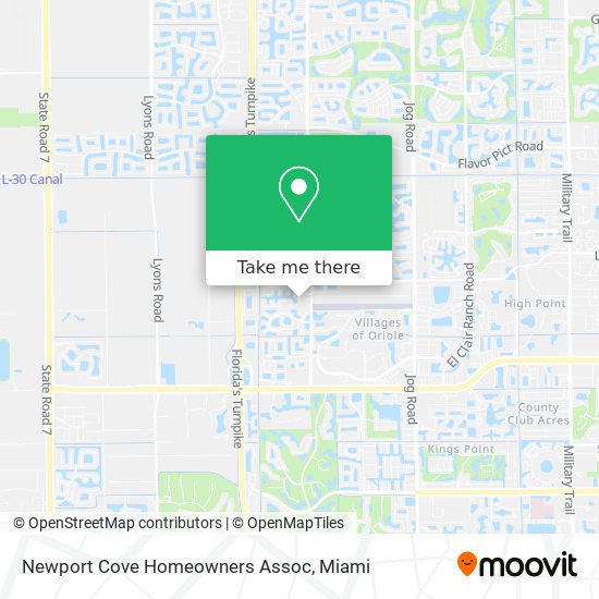 Mapa de Newport Cove Homeowners Assoc