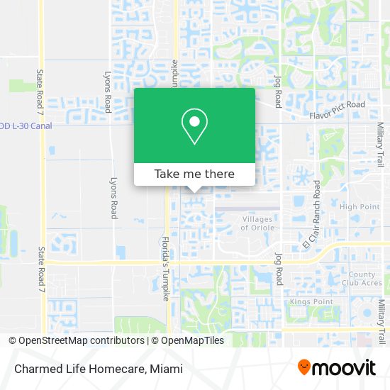 Charmed Life Homecare map