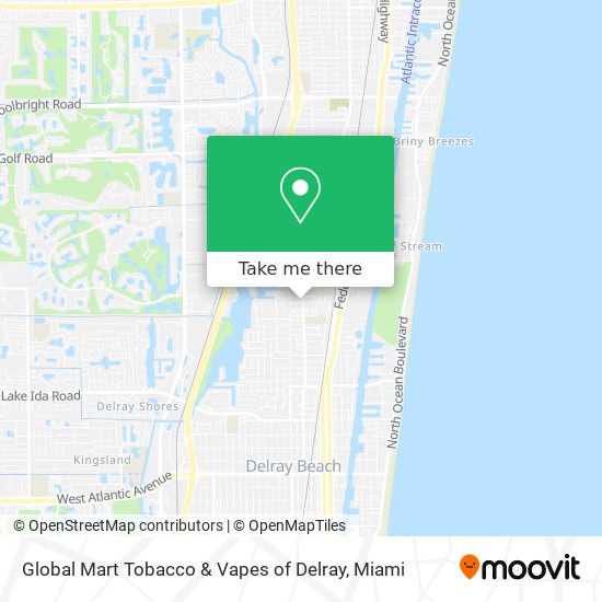 Mapa de Global Mart Tobacco & Vapes of Delray