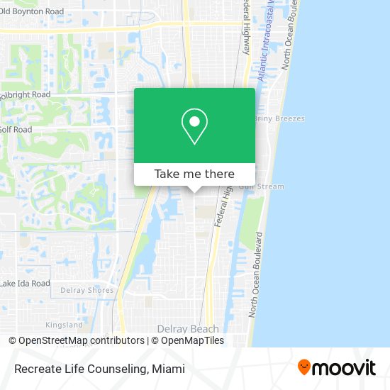 Recreate Life Counseling map