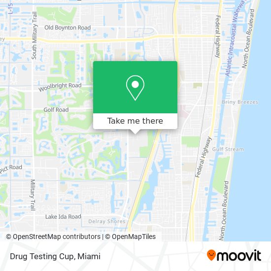 Drug Testing Cup map