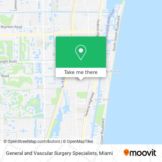 Mapa de General and Vascular Surgery Specialists