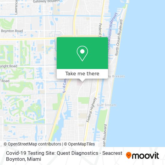 Covid-19 Testing Site: Quest Diagnostics - Seacrest Boynton map