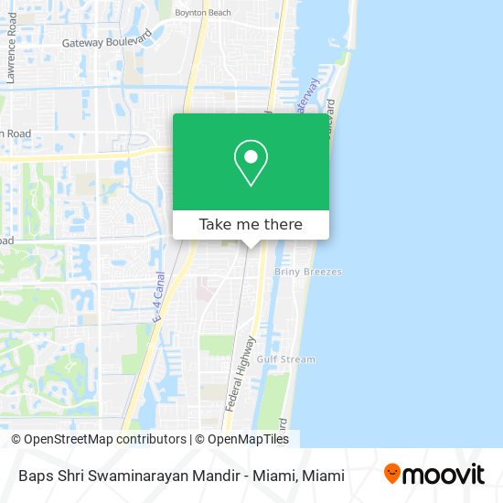 Baps Shri Swaminarayan Mandir - Miami map