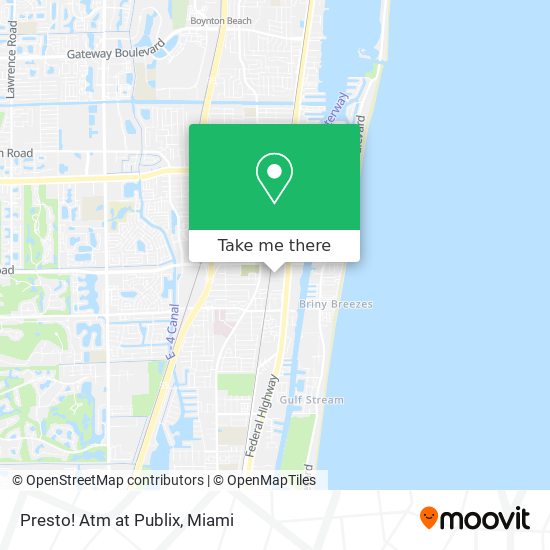 Presto! Atm at Publix map