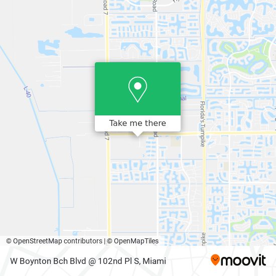 W Boynton Bch Blvd @ 102nd Pl S map