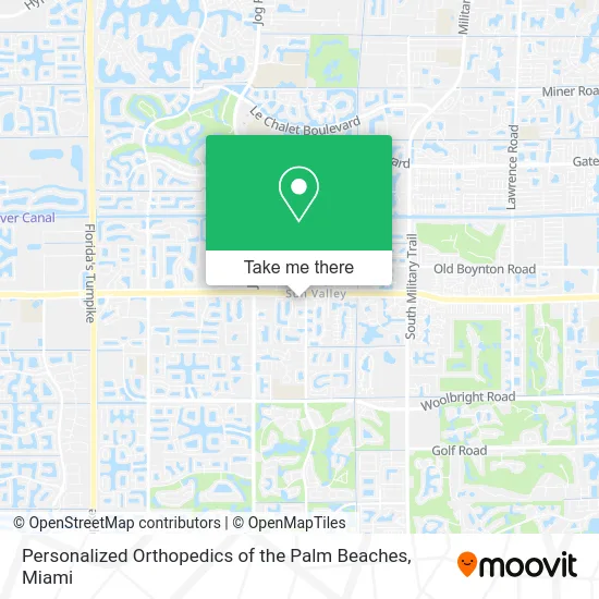 Personalized Orthopedics of the Palm Beaches map