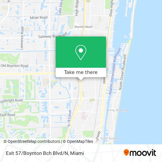 Exit 57/Boynton Bch Blvd/N map