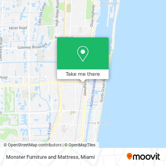 Monster Furniture and Mattress map