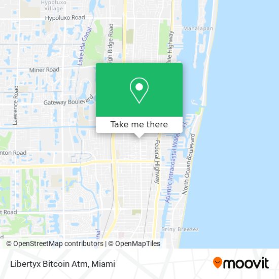 Mapa de Libertyx Bitcoin Atm