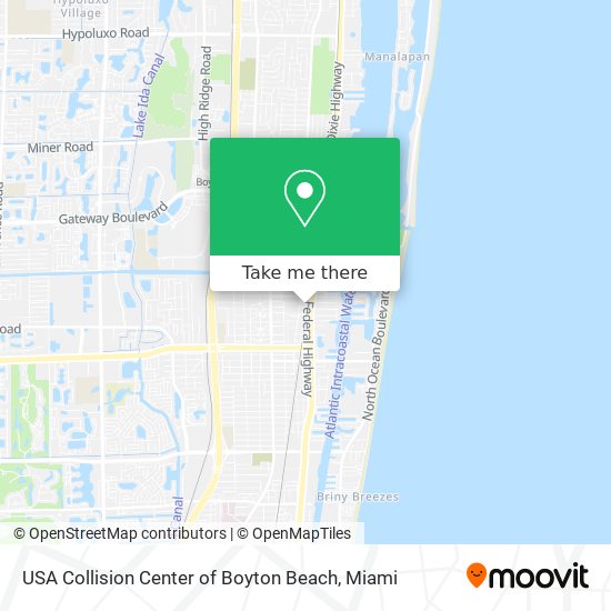 USA Collision Center of Boyton Beach map