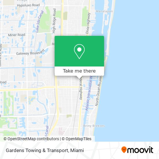 Gardens Towing & Transport map