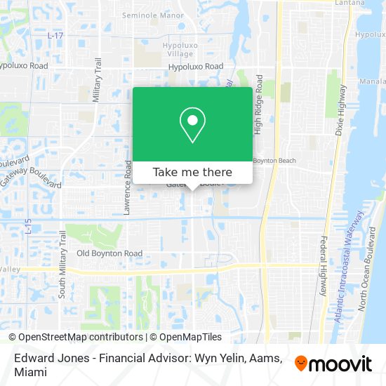 Mapa de Edward Jones - Financial Advisor: Wyn Yelin, Aams