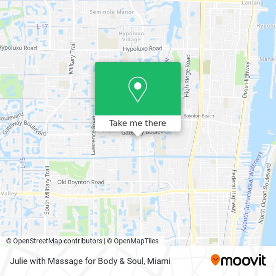 Mapa de Julie with Massage for Body & Soul