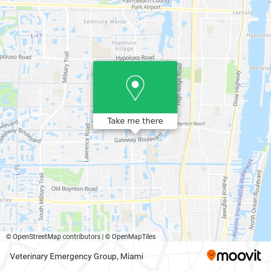 Veterinary Emergency Group map