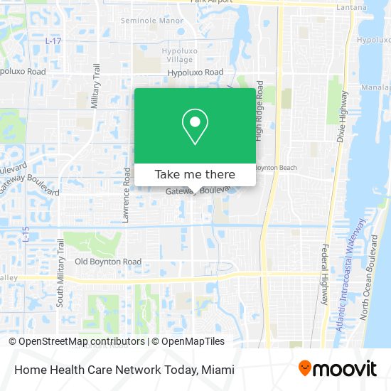 Mapa de Home Health Care Network Today