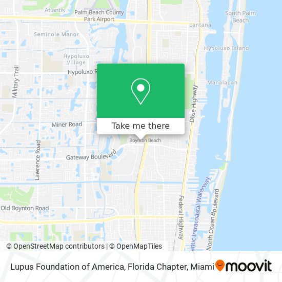 Mapa de Lupus Foundation of America, Florida Chapter