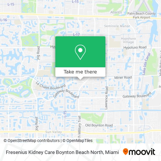 Mapa de Fresenius Kidney Care Boynton Beach North