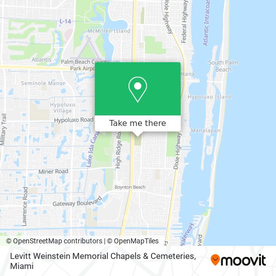 Mapa de Levitt Weinstein Memorial Chapels & Cemeteries