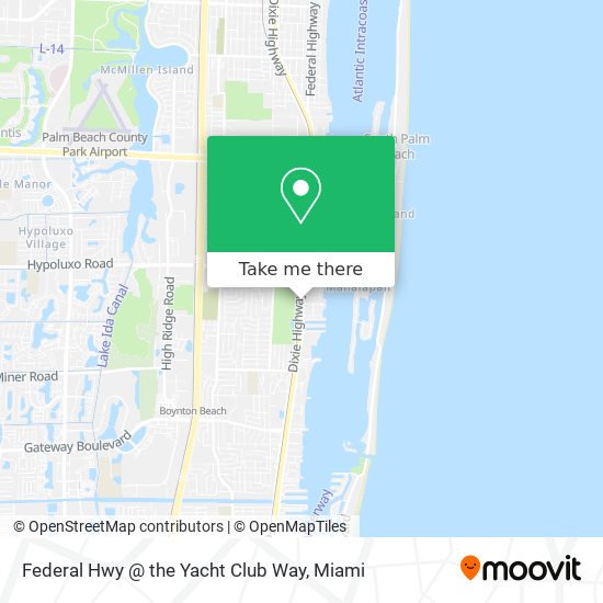 Federal Hwy @ the Yacht Club Way map